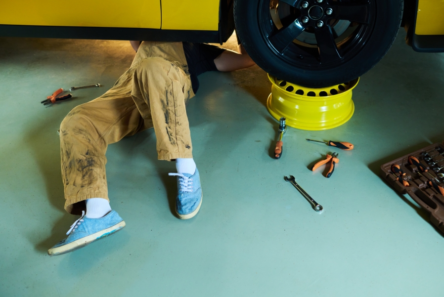 Заливка наливного пола для гаража